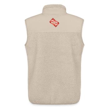 Dynamic Track - Red - Chaos Art - Unisex Sherpa Gilet by Stanley/Stella - beige - Back - AI Model Male 178 light (178cm)