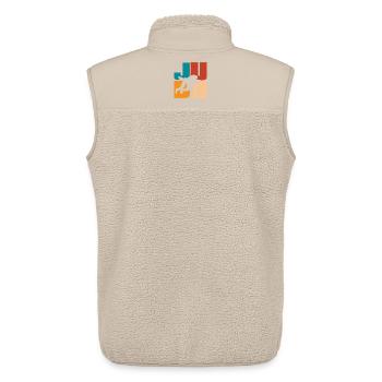Judo Silhouette Retro Vintage Martial Arts - Unisex Sherpa Gilet by Stanley/Stella - beige - Back - AI Model Male 178 light (178cm)