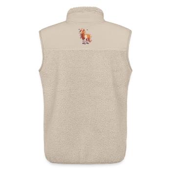 Bangs with butterflies - Unisex Sherpa Gilet by Stanley/Stella - beige - Back - AI Model Male 178 light (178cm)