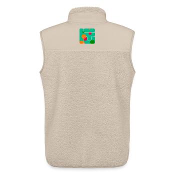Formes géométriques : design artistique - Veste sans manches sherpa unisexe Stanley/Stella - beige - Dos - AI Model Male 178 light (178cm)