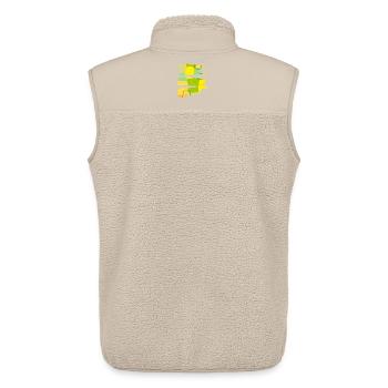 Casual Art - Abstract Color Shape Design - Unisex Sherpa Gilet by Stanley/Stella - beige - Back - AI Model Male 178 light (178cm)