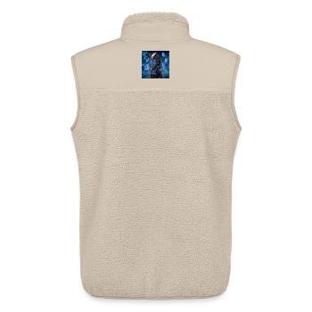 Blue Crystal Siren - Unisex Sherpa Gilet by Stanley/Stella - beige - Back - AI Model Male 178 light (178cm)