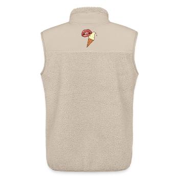 Eis Pop Art Sommer Lippen - Unisex Sherpa Gilet by Stanley/Stella - beige - Back - AI Model Male 178 light (178cm)