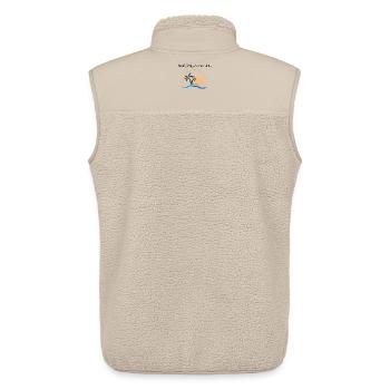 Beach first, problems later. - Unisex Sherpa Gilet by Stanley/Stella - beige - Back - AI Model Male 178 light (178cm)