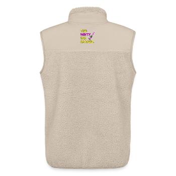 THE PARTY HAS ARRIVED, CAN GO MOUSE - Unisex Sherpa Gilet by Stanley/Stella - beige - Back - AI Model Male 178 light (178cm)