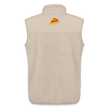 Pumpkin Pie Slice - Unisex Sherpa Gilet by Stanley/Stella - beige - Back - AI Model Male 178 light (178cm)
