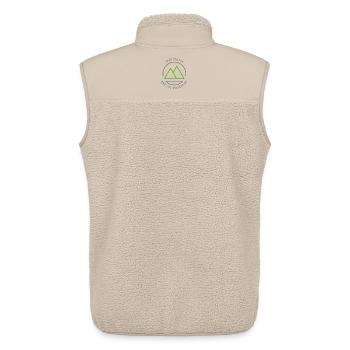 Peak Season Own the Mountains Green/Grey - Unisex Sherpa Gilet by Stanley/Stella - beige - Back - AI Model Male 178 light (178cm)