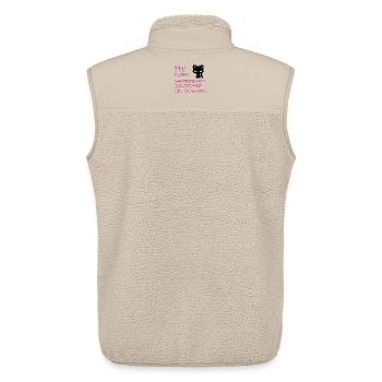 ICH HASSE MORGENMENSCHEN UND MORGEN UND MENSCHEN - Unisex Sherpaweste von Stanley/Stella - Beige - Hinten - AI Model Male 178 light (178cm)