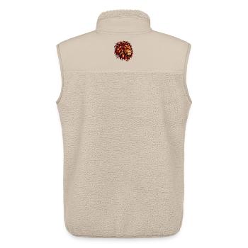 Geometric Fire Lion Pattern - Unisex Sherpa Gilet by Stanley/Stella - beige - Back - AI Model Male 178 light (178cm)
