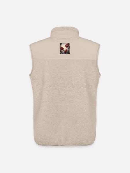Blumen- und Dampfeule - Unisex Sherpaweste von Stanley/Stella - Beige
