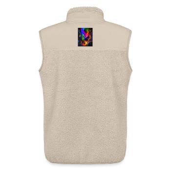 Eclipse 2026! - Unisex Sherpa Gilet by Stanley/Stella - beige - Back - AI Model Male 178 light (178cm)