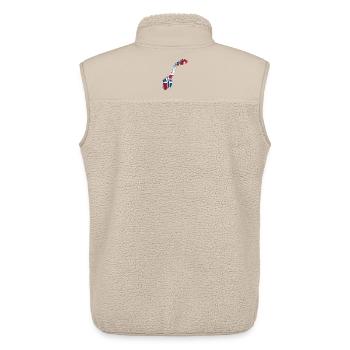 Norway Map Flag Scandinavia Travel - Unisex Sherpa Gilet by Stanley/Stella - beige - Back - AI Model Male 178 light (178cm)