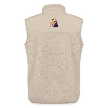 Angry Dog Vacuum Cleaner Showdown - Unisex Sherpa Gilet by Stanley/Stella - beige - Back - AI Model Male 178 light (178cm)