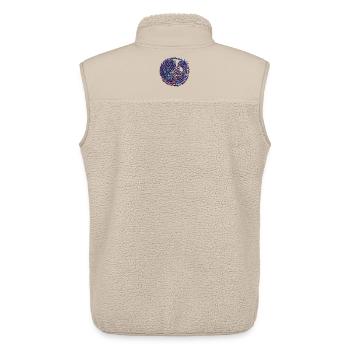 Cosmic Phoenix in the Circle of the Stars - Unisex Sherpa Gilet by Stanley/Stella - beige - Back - AI Model Male 178 light (178cm)