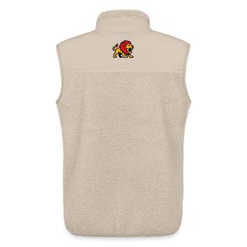 Löwe Maskottchen Wappen Logo - Unisex Sherpaweste von Stanley/Stella - Beige - Hinten - AI Model Male 178 light (178cm)