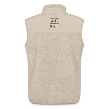 Evolution to the Cross: Faith Wins - Unisex Sherpa Gilet by Stanley/Stella - beige - Back - AI Model Male 178 light (178cm)