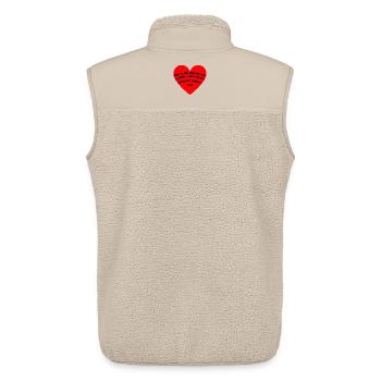 WER I D DEMOKRATIE SCHLÄFT, WACHT IN DIKTATUR AUF - Unisex Sherpaweste von Stanley/Stella - Beige - Hinten - AI Model Male 178 light (178cm)
