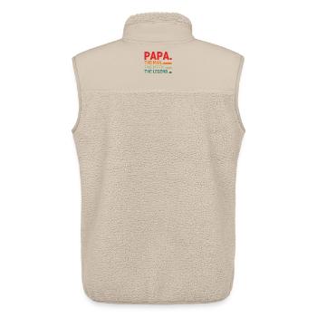 Papa The Man Myth Legend - Unisex Sherpa Gilet by Stanley/Stella - beige - Back - AI Model Male 178 light (178cm)