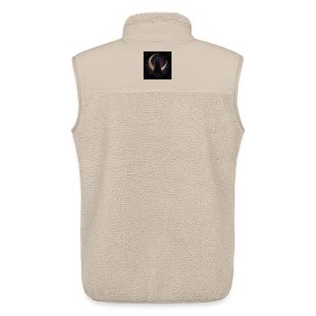 Gothic Black Cat – Crescent Moon - Unisex Sherpaweste von Stanley/Stella - Beige - Hinten - AI Model Male 178 light (178cm)