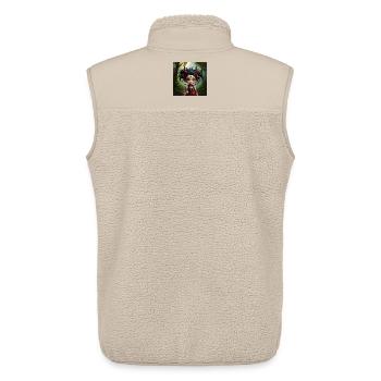 Gothic girl in forest - Unisex Sherpa Gilet by Stanley/Stella - beige - Back - AI Model Male 178 light (178cm)