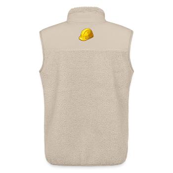 Gelber Schutzhelm - Unisex Sherpaweste von Stanley/Stella - Beige - Hinten - AI Model Male 178 light (178cm)