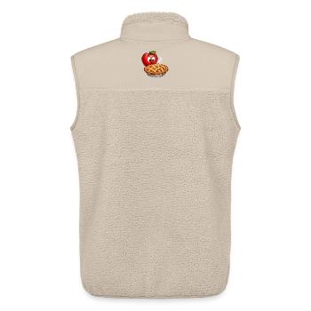 Apfelpie Mascot mit dampfendem Pie - Unisex Sherpaweste von Stanley/Stella - Beige - Hinten - AI Model Male 178 light (178cm)