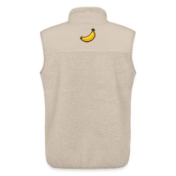 Pixel Banane Retro Motiv - Unisex Sherpaweste von Stanley/Stella - Beige - Hinten - AI Model Male 178 light (178cm)