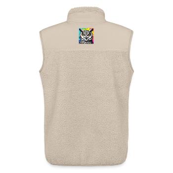 Eule - Unisex Sherpaweste von Stanley/Stella - Beige - Hinten - AI Model Male 178 light (178cm)