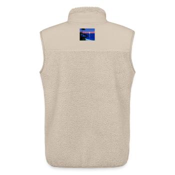 Beach sunset - Unisex Sherpaweste von Stanley/Stella - Beige - Hinten - AI Model Male 178 light (178cm)