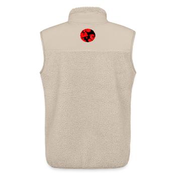 Comic-Stil Himbeeren - Unisex Sherpaweste von Stanley/Stella - Beige - Hinten - AI Model Male 178 light (178cm)