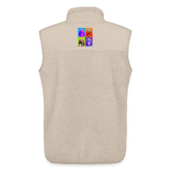 Hunde Bluthund Hund - Unisex Sherpaweste von Stanley/Stella - Beige - Hinten - AI Model Male 178 light (178cm)