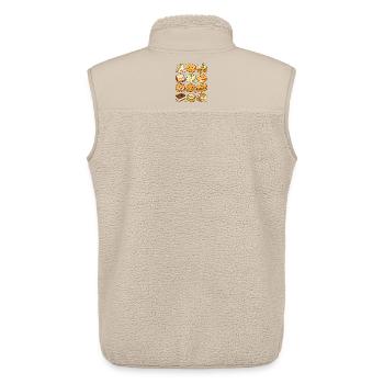 Kawaii Sandwiches | Brotzeit & Snacks - Unisex Sherpaweste von Stanley/Stella - Beige - Hinten - AI Model Male 178 light (178cm)