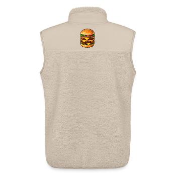Dreifacher Cheeseburger Kraft - Unisex Sherpaweste von Stanley/Stella - Beige - Hinten - AI Model Male 178 light (178cm)