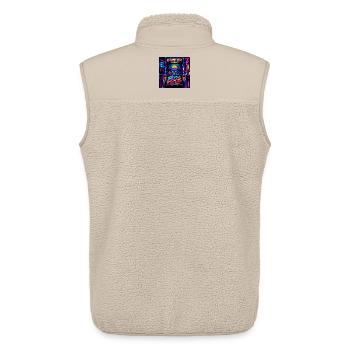 Rewind Arcade Neon - Unisex Sherpaweste von Stanley/Stella - Beige - Hinten - AI Model Male 178 light (178cm)