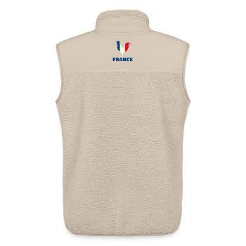 Frankreich Flagge - Unisex Sherpaweste von Stanley/Stella - Beige - Hinten - AI Model Male 178 light (178cm)