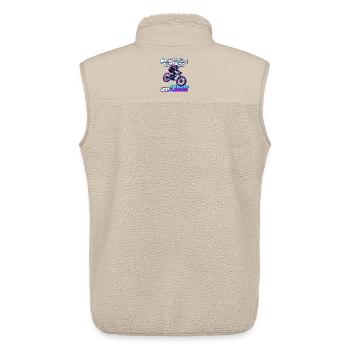 MTB – Wer nicht stürzt fährt nicht am Limit - Unisex Sherpaweste von Stanley/Stella - Beige - Hinten - AI Model Male 178 light (178cm)
