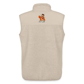 Döner mit Knoblauch - Unisex Sherpaweste von Stanley/Stella - Beige - Hinten - AI Model Male 178 light (178cm)