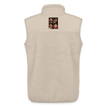 Hunde Pudel Hund - Unisex Sherpaweste von Stanley/Stella - Beige - Hinten - AI Model Male 178 light (178cm)