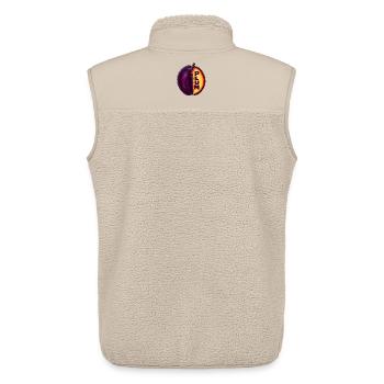 PLUM – Fruchtkunst - Unisex Sherpaweste von Stanley/Stella - Beige - Hinten - AI Model Male 178 light (178cm)