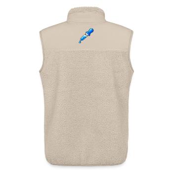 Kawaii Blauer Tropfendropper - Unisex Sherpaweste von Stanley/Stella - Beige - Hinten - AI Model Male 178 light (178cm)