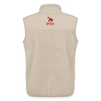 Füchse schützen, nicht schiessen - Unisex Sherpaweste von Stanley/Stella - Beige - Hinten - AI Model Male 178 light (178cm)