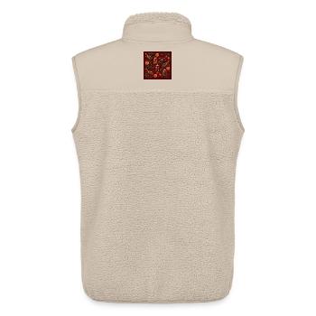 Gewürzglas-Weihnachtsschmuck - Unisex Sherpaweste von Stanley/Stella - Beige - Hinten - AI Model Male 178 light (178cm)