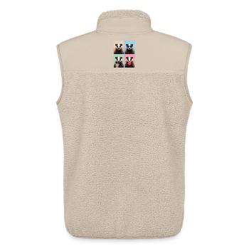 Dachse Dachs - Unisex Sherpaweste von Stanley/Stella - Beige - Hinten - AI Model Male 178 light (178cm)