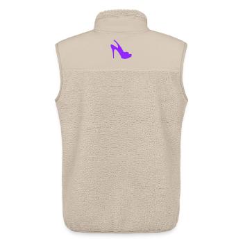 Violette Stiletto Silhouette - Unisex Sherpaweste von Stanley/Stella - Beige - Hinten - AI Model Male 178 light (178cm)