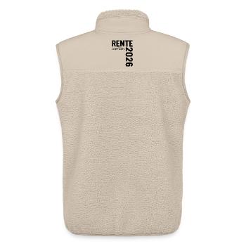 Rente 2026 Limited Edition Ruhestand - Unisex Sherpaweste von Stanley/Stella - Beige - Hinten - AI Model Male 178 light (178cm)