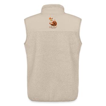 Thanksgiving Truthahn Kürbiskuchen Lustiger Spruch - Unisex Sherpaweste von Stanley/Stella - Beige - Hinten - AI Model Male 178 light (178cm)
