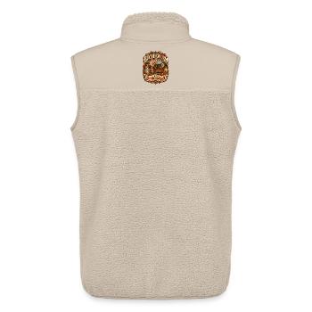 Bücherwurm aus Leidenschaft - Unisex Sherpaweste von Stanley/Stella - Beige - Hinten - AI Model Male 178 light (178cm)
