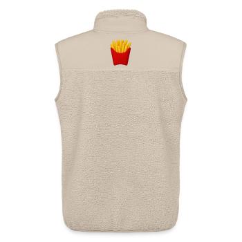 Pommes Frites Cartoon Muster - Unisex Sherpaweste von Stanley/Stella - Beige - Hinten - AI Model Male 178 light (178cm)