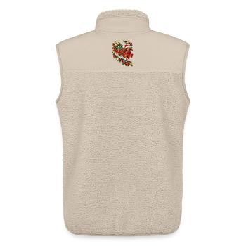 Dackel Weihnachtsgeschenkschlitten - Unisex Sherpaweste von Stanley/Stella - Beige - Hinten - AI Model Male 178 light (178cm)