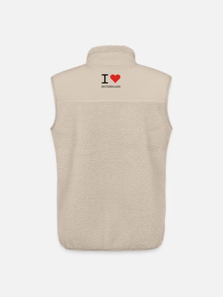 I LOVE SWITZERLAND - Veste sans manches sherpa unisexe Stanley/Stella - beige